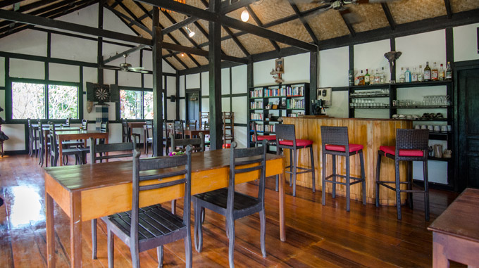 the restaurant at the hillside friendly eco lodge - Aloune and Holger - Laos